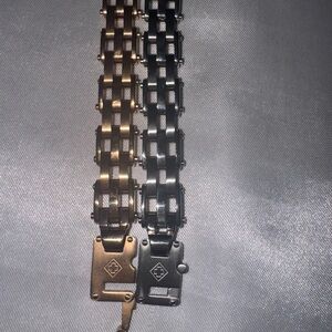 Men's set of stainless steel Chain Bracelets